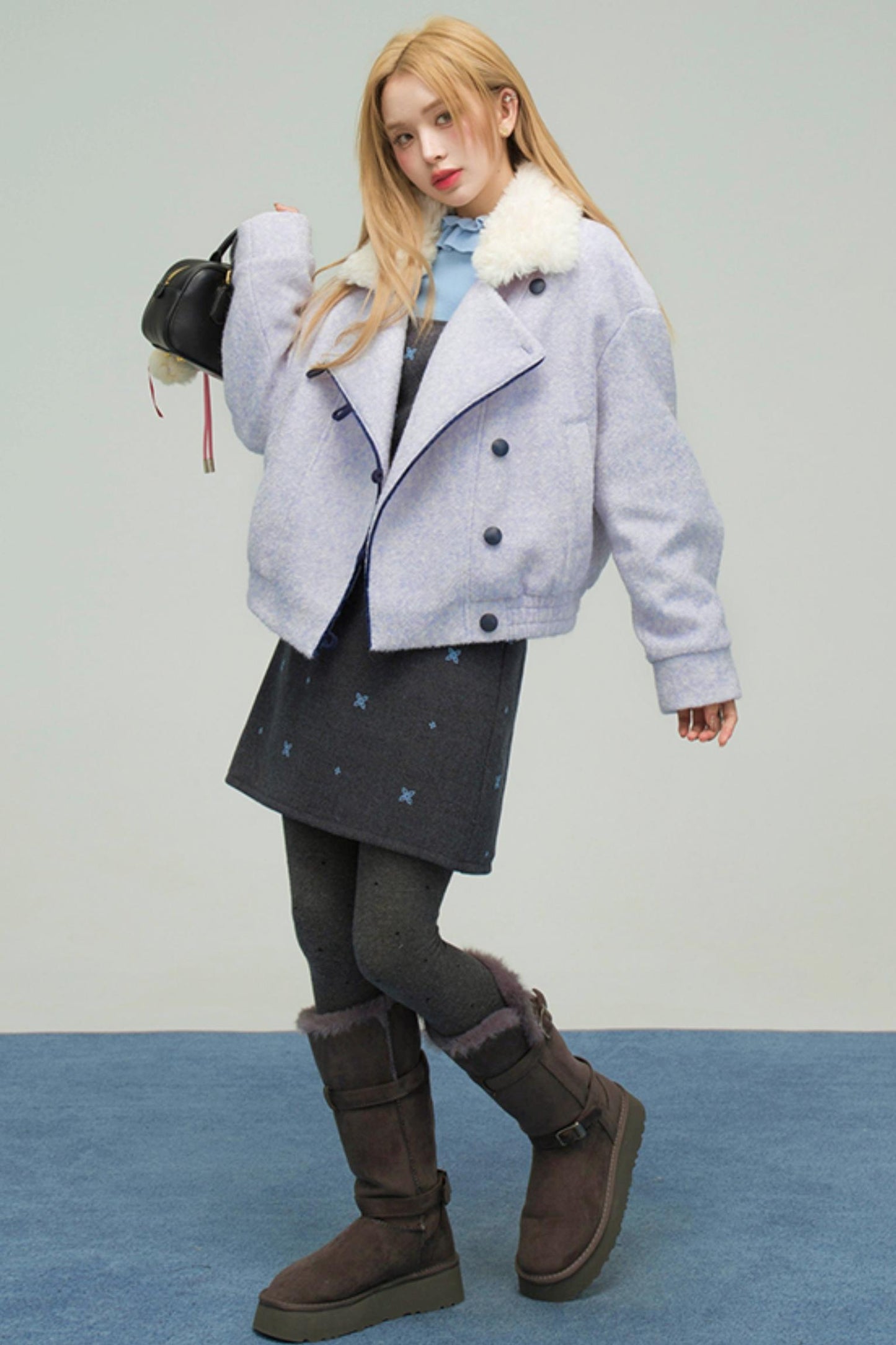 スターブルーエンブロイダードキャミソールドレス