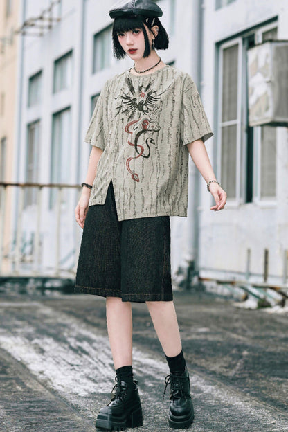 蛇と翼のサブカルTシャツ