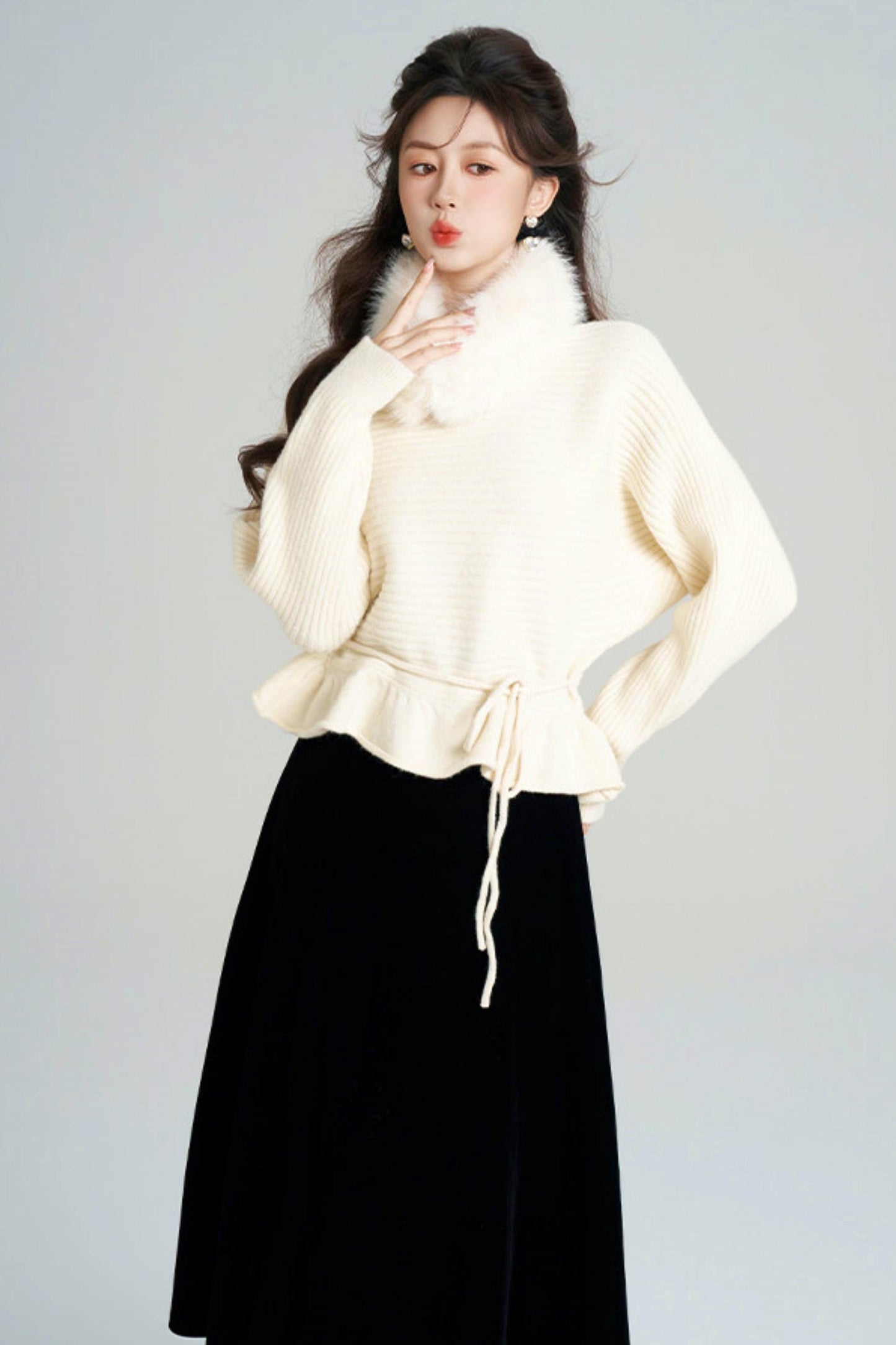 Retro Girly French Sweater + Skirt