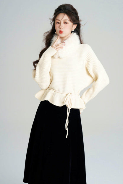 Retro Girly French Sweater + Skirt