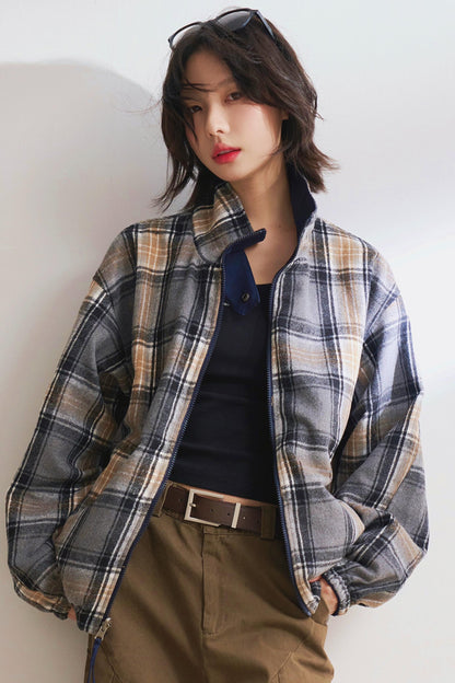 ダブルサイドスタンドカラージャケット