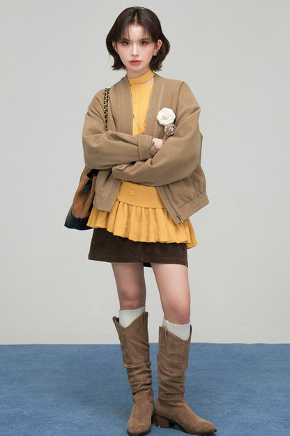 レトロポイントフラワーニット