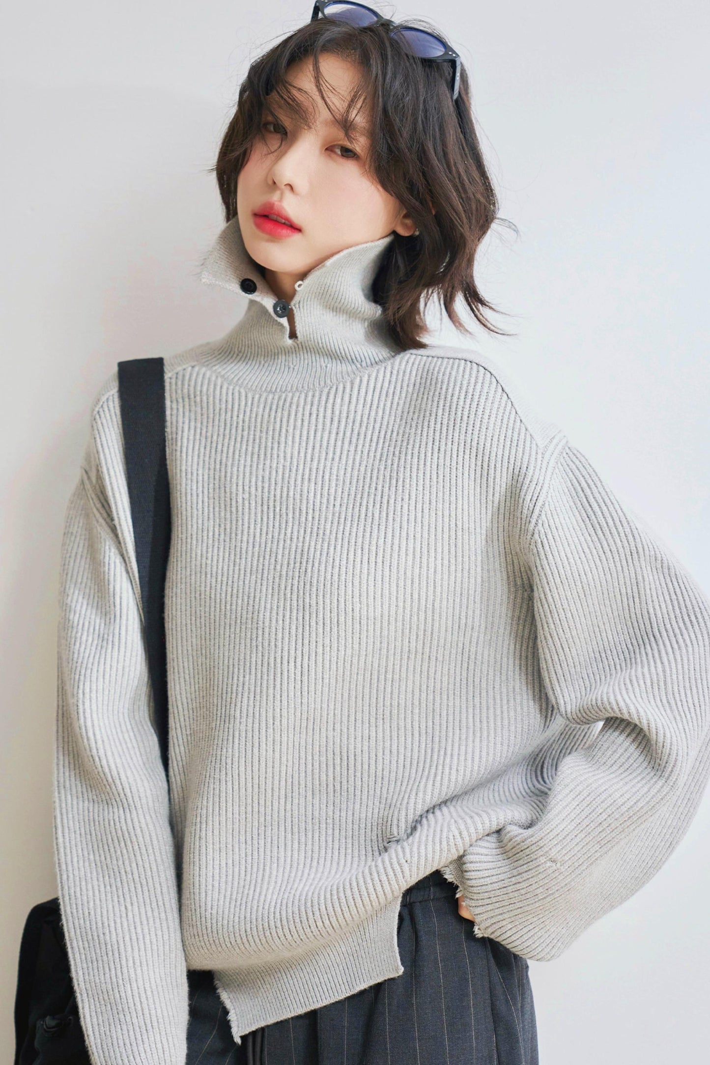 Basic Knit Turtleneck Sweater