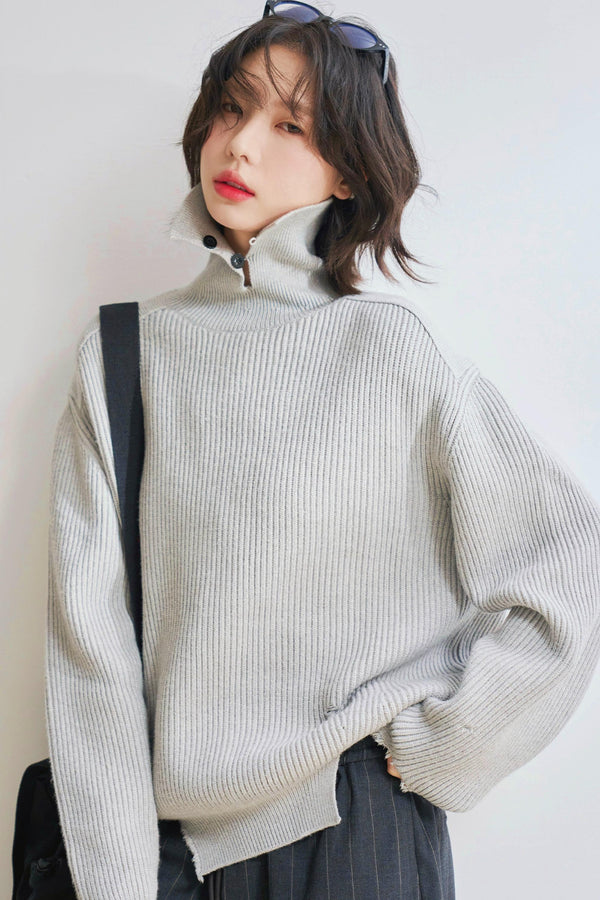 Basic Knit Turtleneck Sweater
