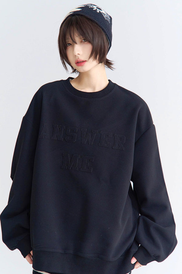 Applique Crew Sweatshirt