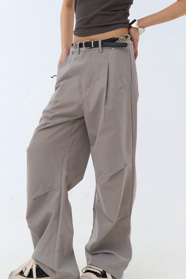 リラックスフィットプリーツレッグパンツ