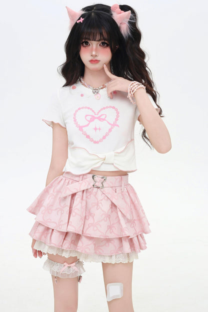 Daytime Romance Button-Front Slim T-Shirt