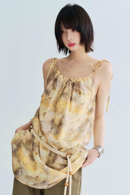 Tie-dye Butterfly Print Camisole