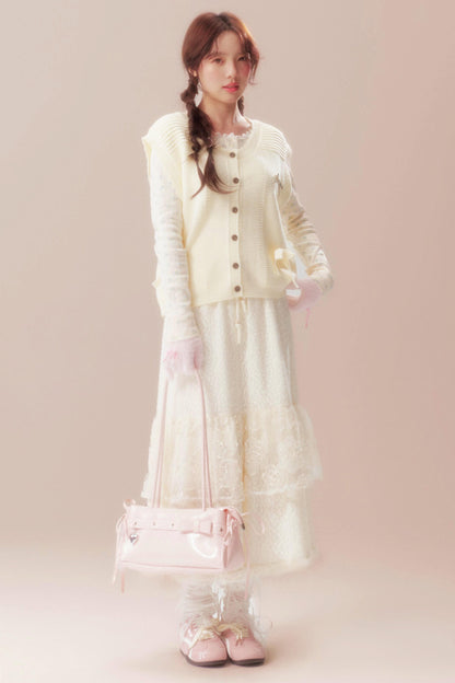 ムーンライトソングリボンニットベスト