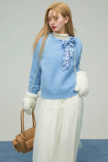 スノーイーブルーレオパードフォーファースウェーター