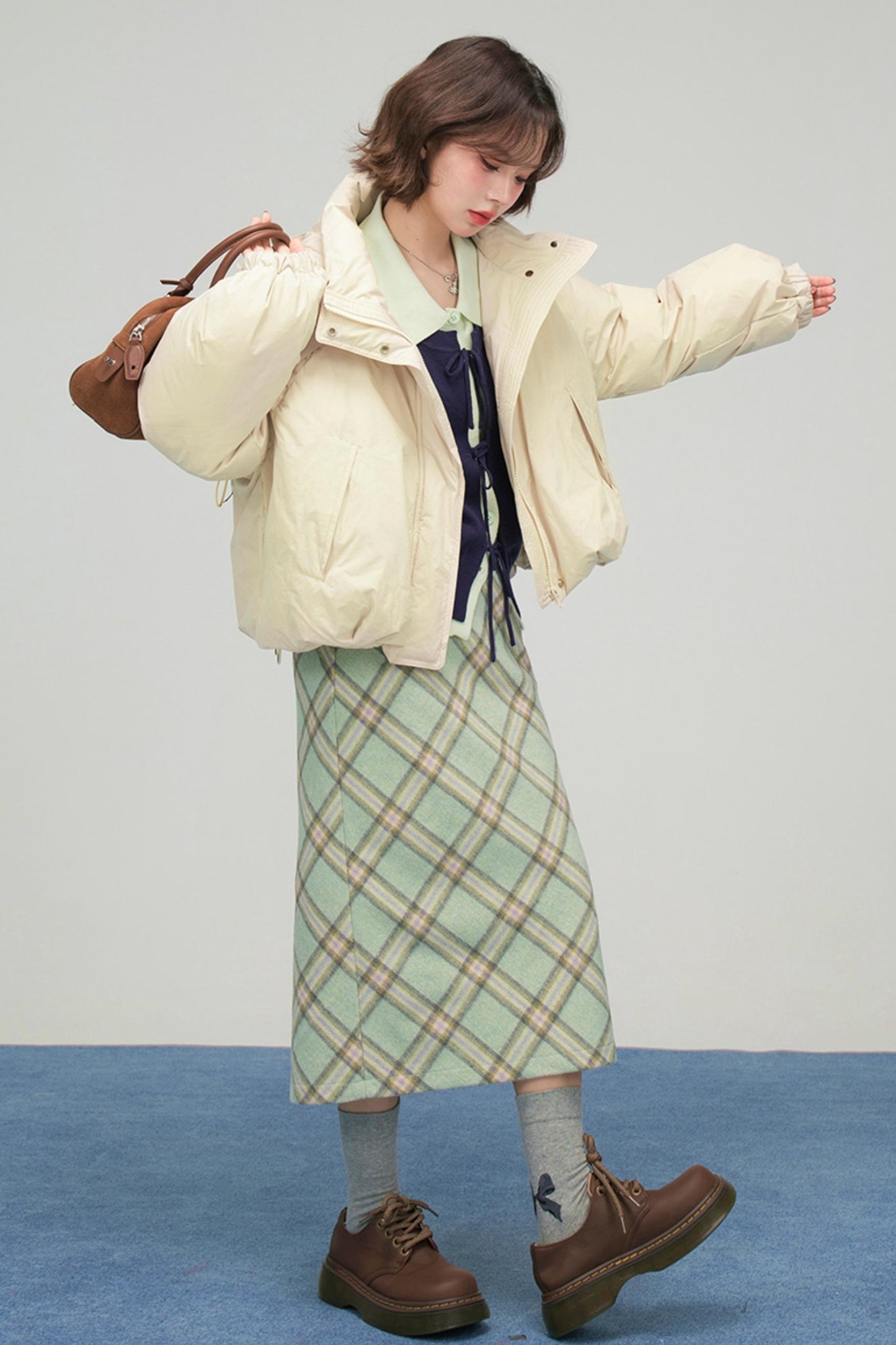 ビンテージプリントバイアスカットスカート