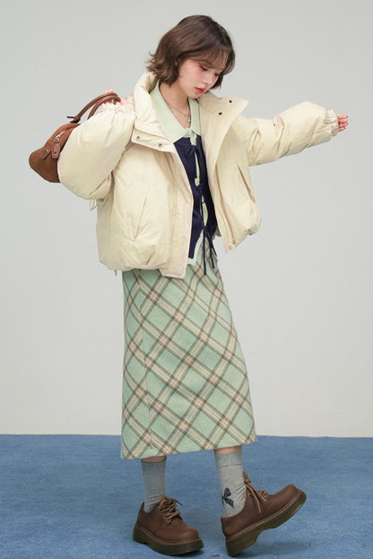 ビンテージプリントバイアスカットスカート