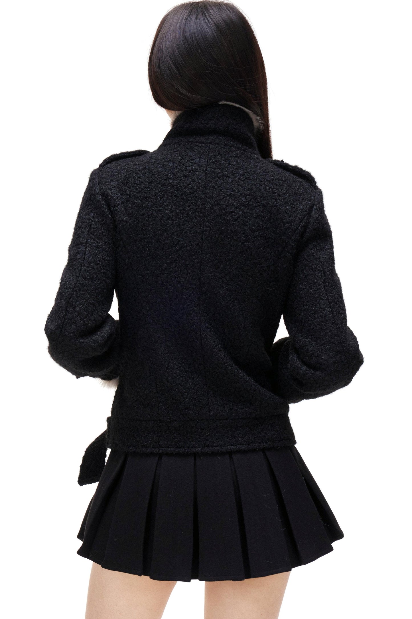 スタンドカラーモードコート