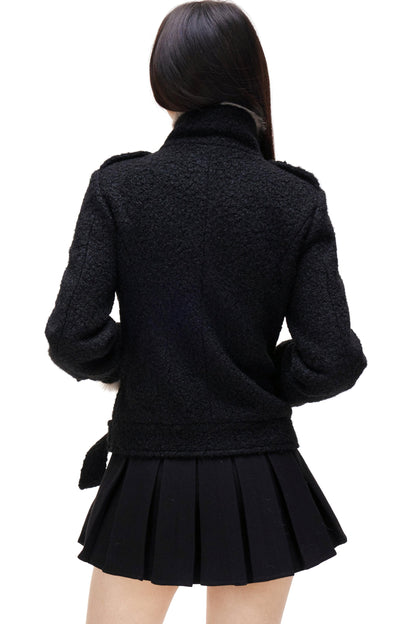 スタンドカラーモードコート