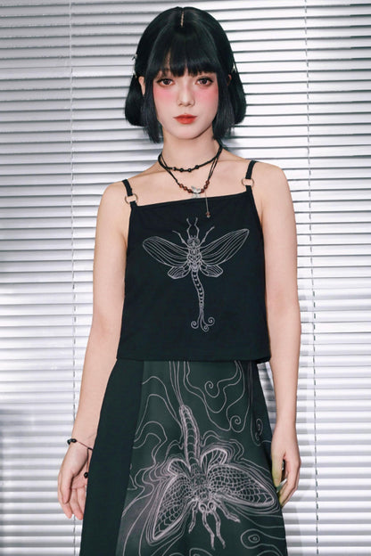 Short-Sleeved Eternity Print Top