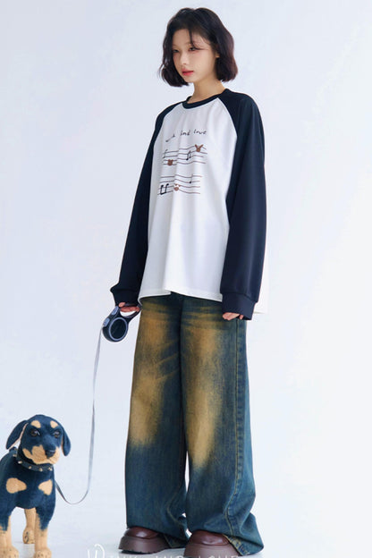 Vintage Style Long T-Shirt