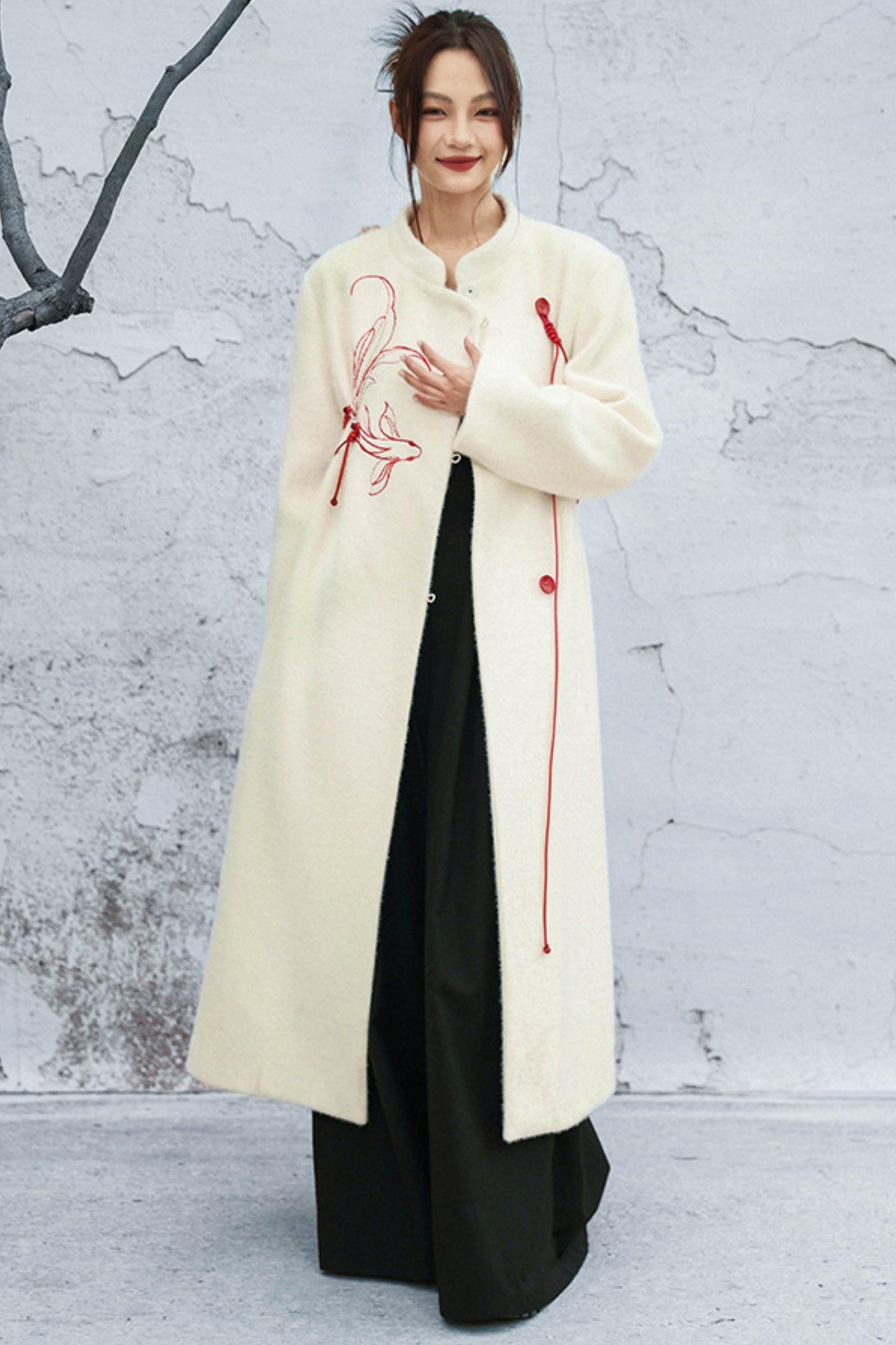 フォーミンクエンブロイダードコート