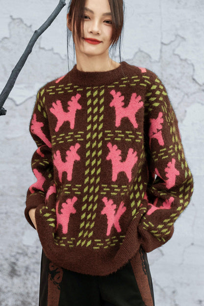 Colorblocked Alpacaswetter