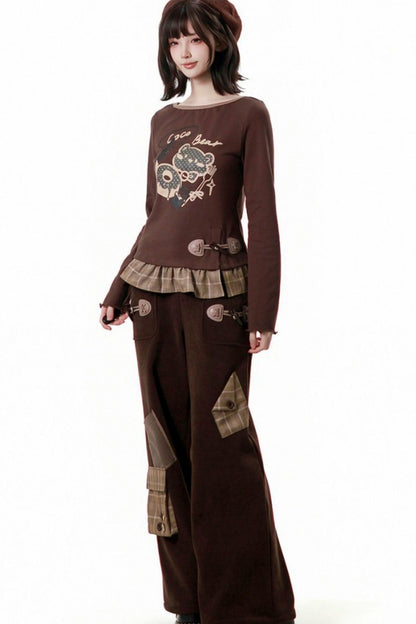 Fuzzy Waffle Jacket + Top + Pants