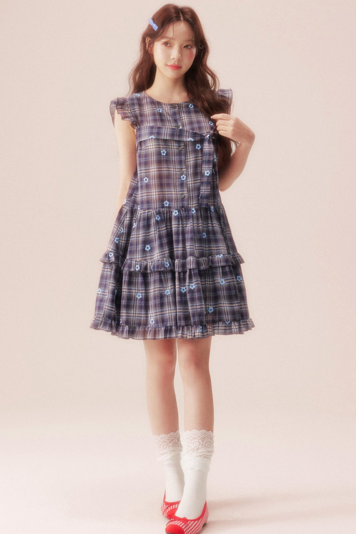 Vestido de cuadros ecuación de verano