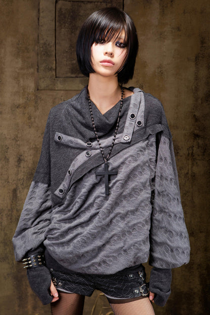 Stacked Collar Batwing Top