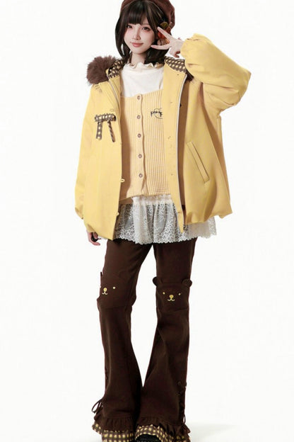 Milky Floral Jacket + Top + Skirt + Pants + Camisole