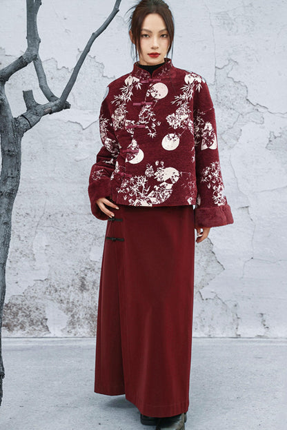 シニールバンブーリーフコート