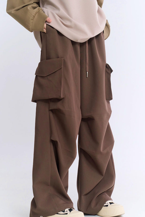 Wide Leg Utility Casual Pants