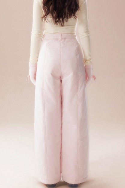 Sweet Collar Straight Wide Pants