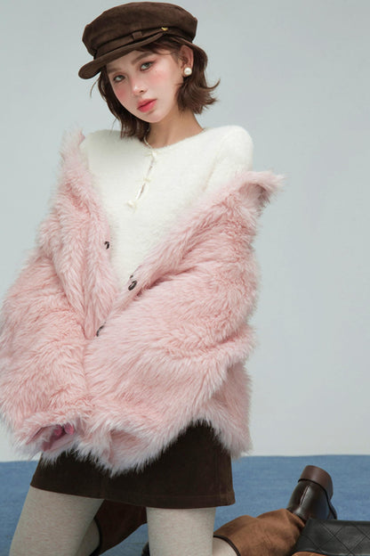 フラッフィートリムジャケット