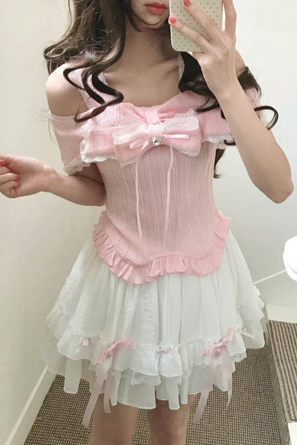 Top estilo muñeca princesa de leche