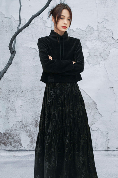 ダークモードハイネックトップス