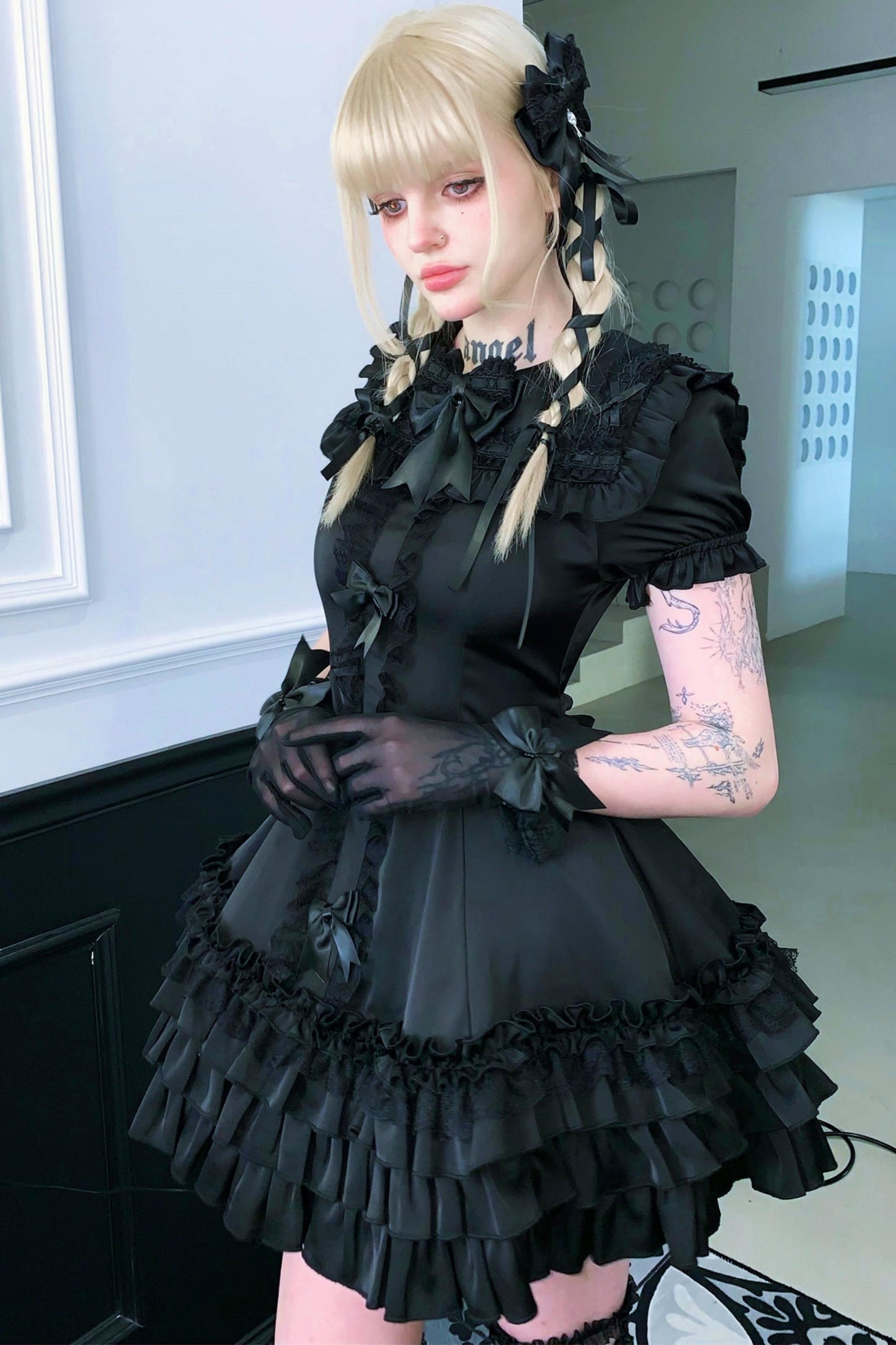 Satin Gothic Witch Dress