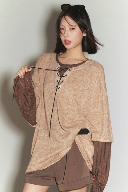 Gravity-Patchwork-Colorblock-Oberteil