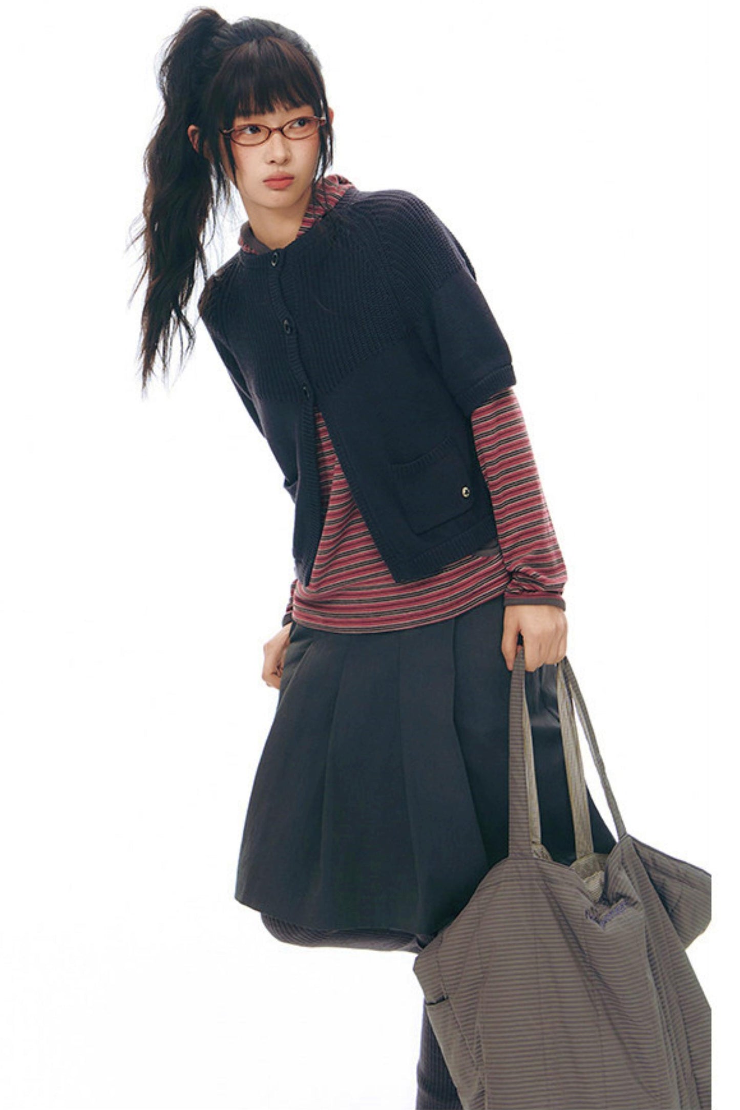 Y2Kニットカーディガン