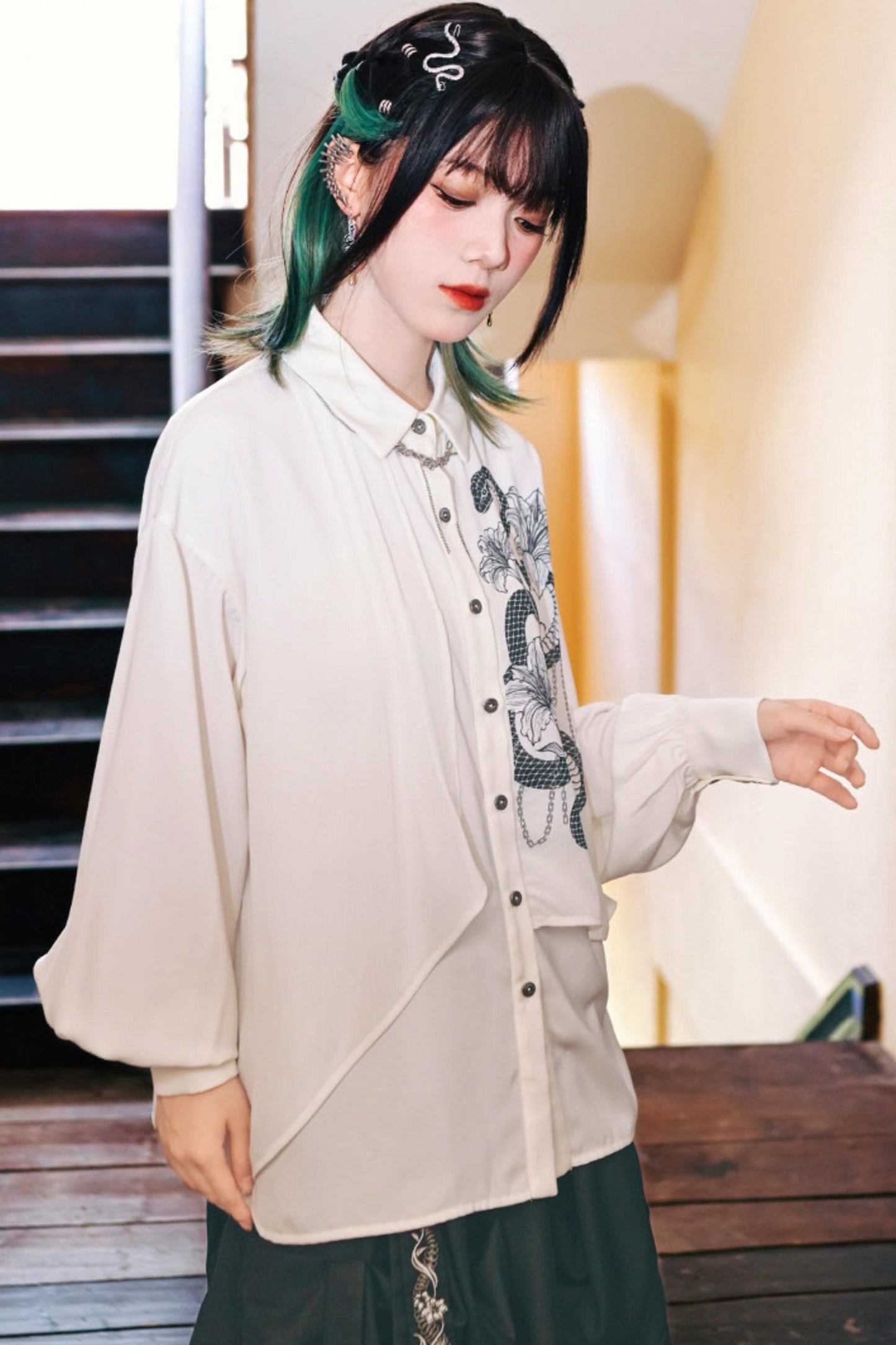 Dark Realm Chiffon Blouse