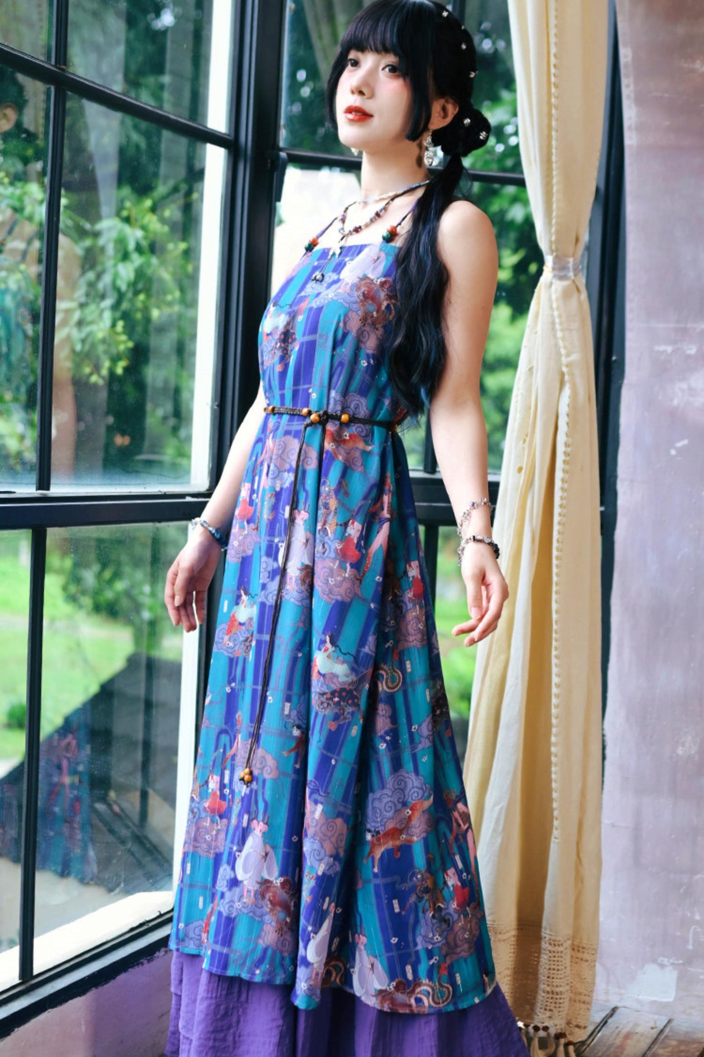 Sea of Clouds Fantasy Cami Dress + Cardigan