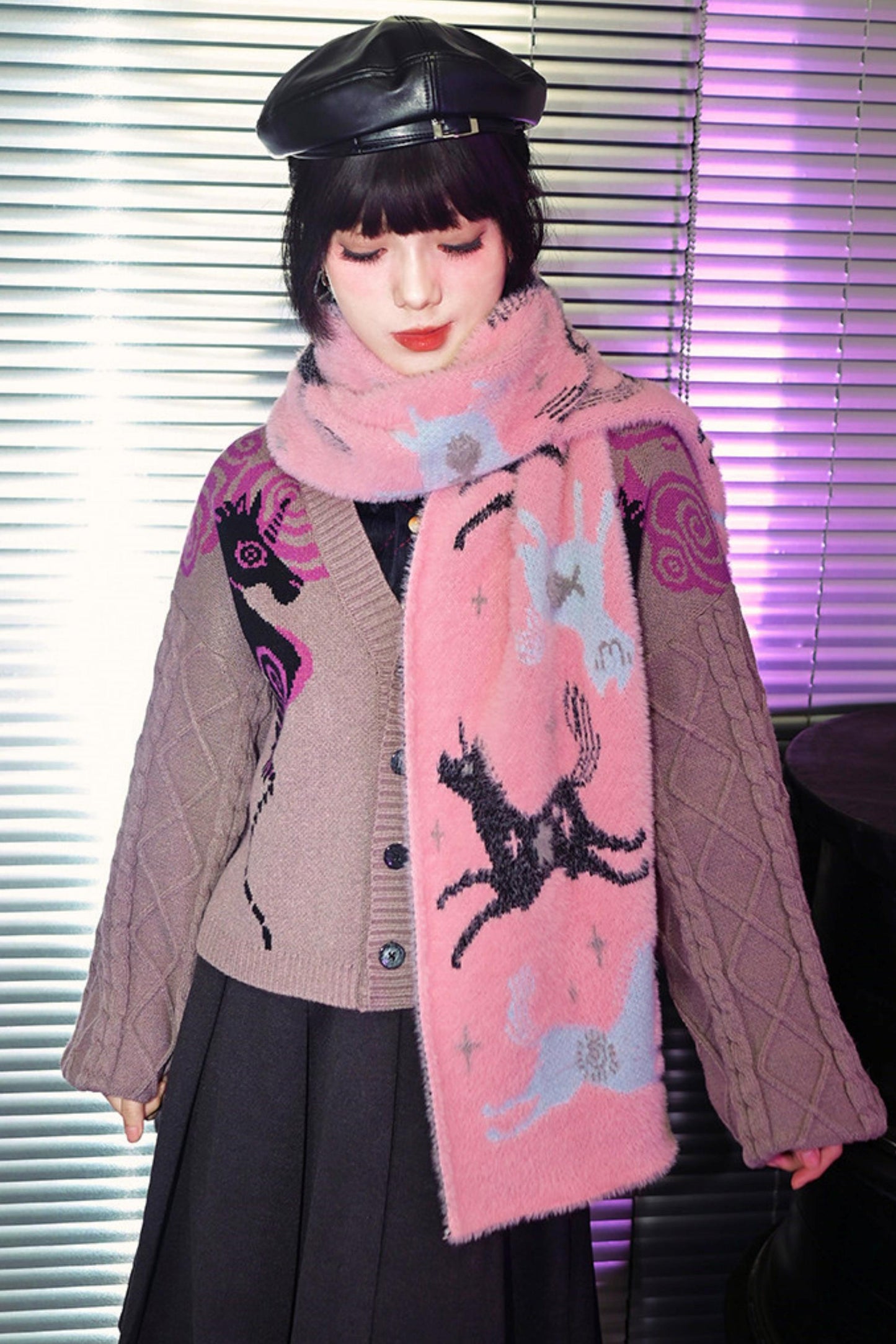 アンブライドゥルドチェスジャカードカーディガン