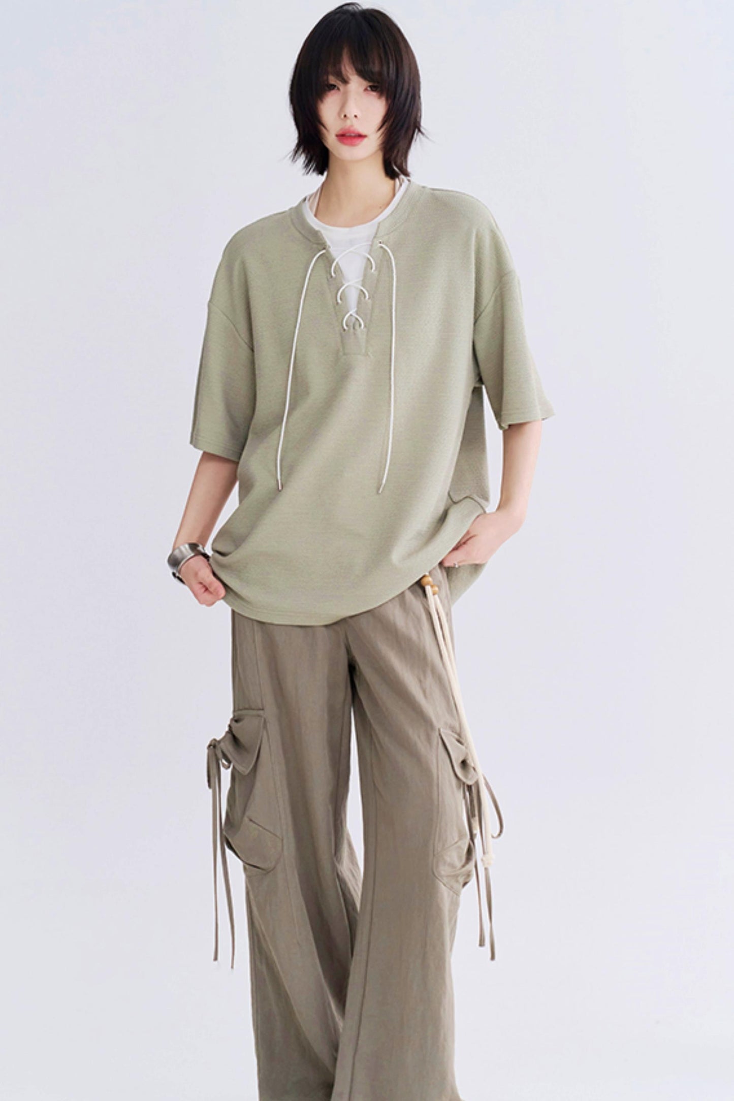 Gravity Faux Two Piece Contrast T-Shirt