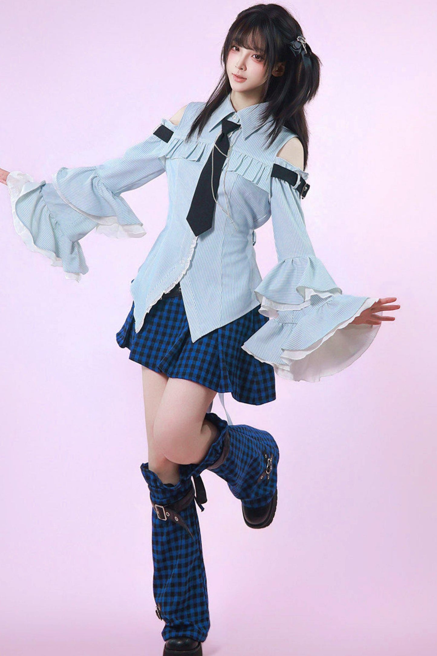 Moonblue-Schul-Lagenhemd