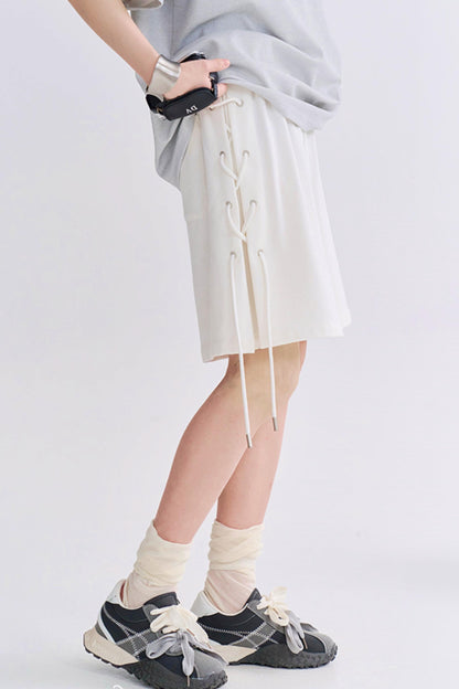 クロップドサイドタイカジュアルパンツ