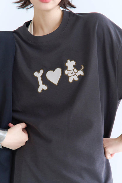 Embroidered Papi Crew Neck T-Shirt