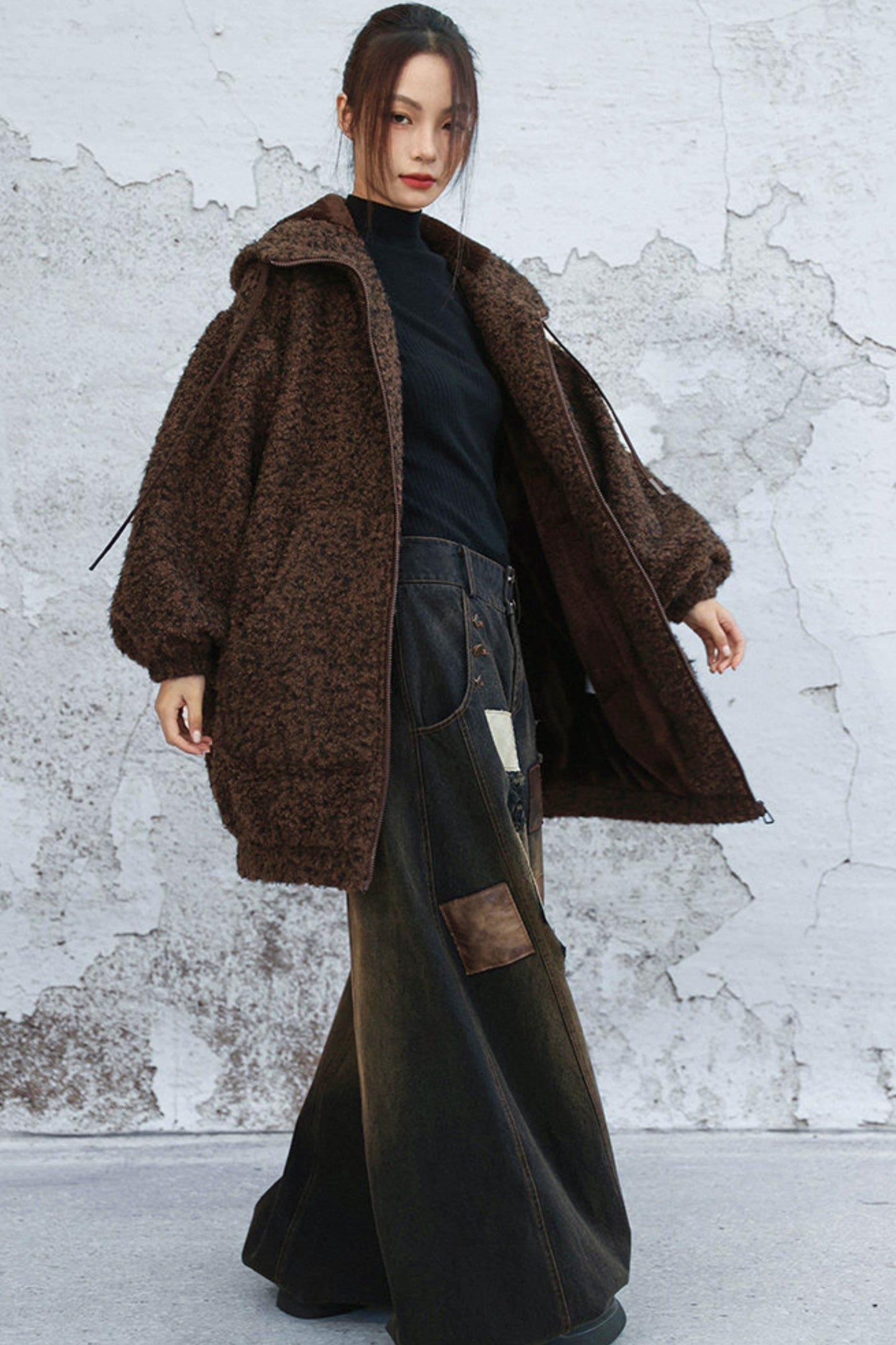 Popcorn lantern sleeve jacket