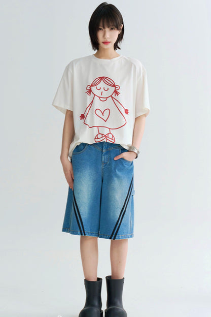 Cute Print Couple Tee Shirts