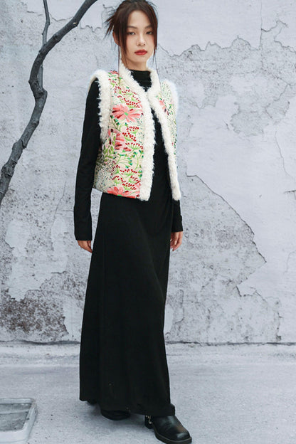 ブラックニットモードドレス