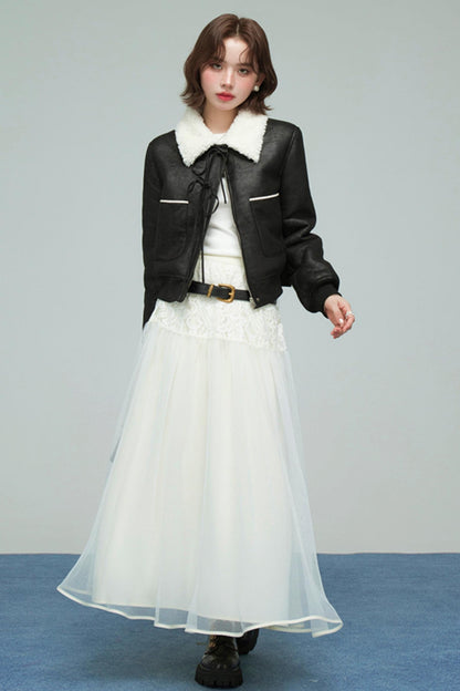 ムーンライトレースプリーツスカート　