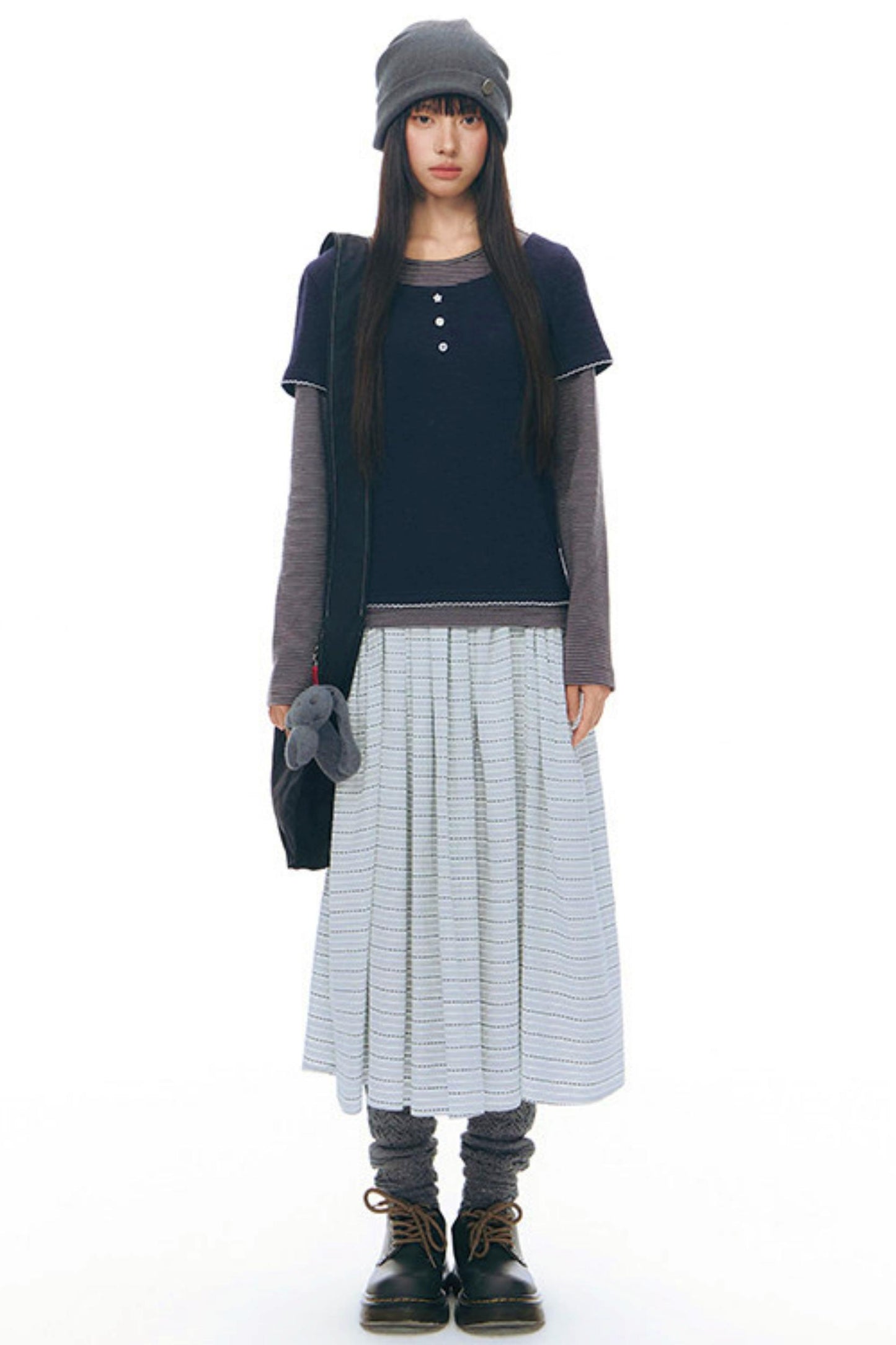 コントラストカラーレイヤートップス