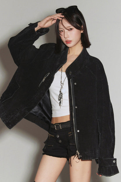 コーデュロイスタンドカラージャケット