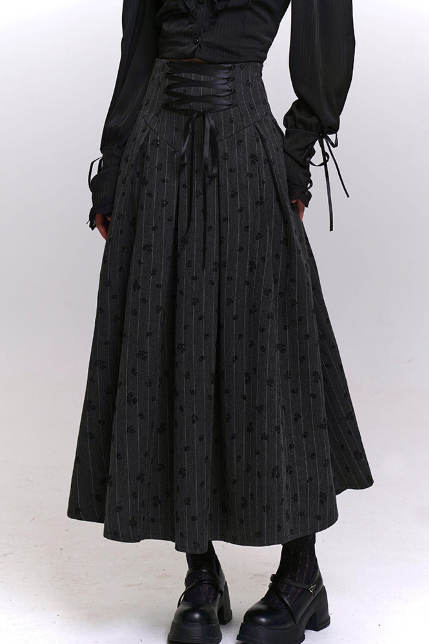 クラシックストライプパターンエーラインスカート