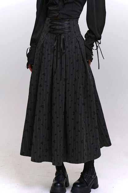 クラシックストライプパターンエーラインスカート